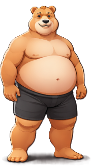 жирный медведь